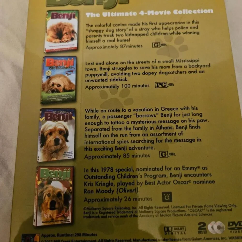 Benji: The Ultimate 4-Movie Collection in Collector tin DVD